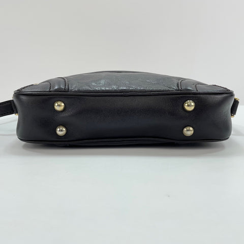 GUCCI Hohorsebit Pattern Shoulder Bag black WS30312