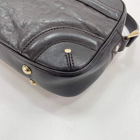 GUCCI Hohorsebit Pattern Shoulder Bag black WS30312