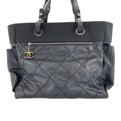 CHANEL Paris Biarritz Handbag black WS30314