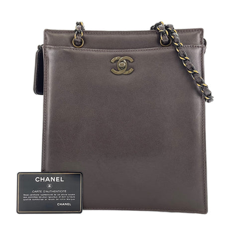 CHANEL Shoulder Bag Brown WS30317