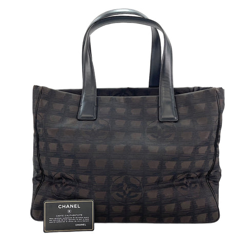 CHANEL New Travel Line Tote Bag Brown WS30318