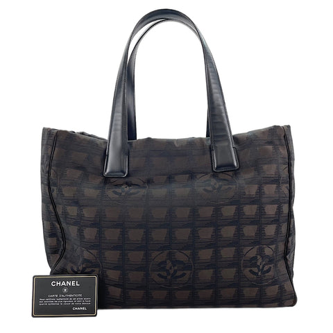 CHANEL New Travel Line Tote Bag Brown WS30319