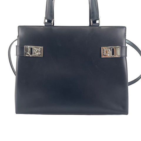 Salvatore Ferragamo 2WAY, Gancini Handbag black WS30331
