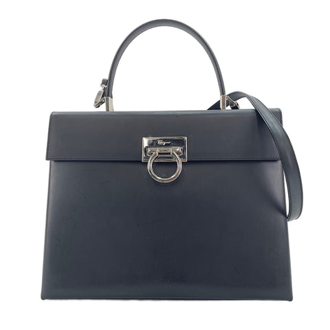 Salvatore Ferragamo 2WAY, Gancini Handbag black WS30332
