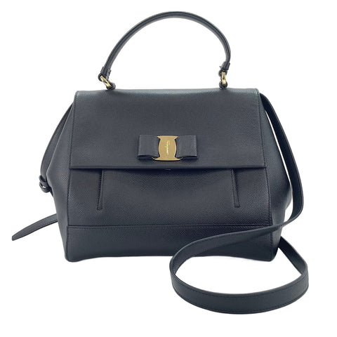 Salvatore Ferragamo 2WAY Handbag black WS30334