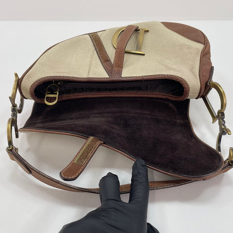 Christian Dior saddle Handbag Brown WS30335
