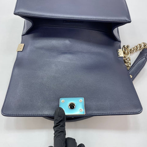 CHANEL Boy Chanel Medium Shoulder Bag Navy WS30339