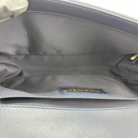 CHANEL Boy Chanel Medium Shoulder Bag Navy WS30339