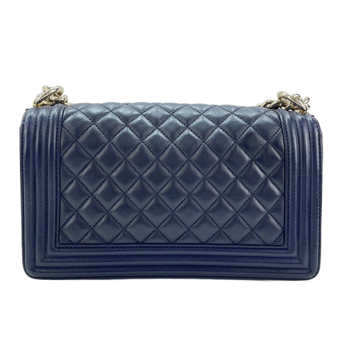 CHANEL Boy Chanel Medium Shoulder Bag Navy WS30339