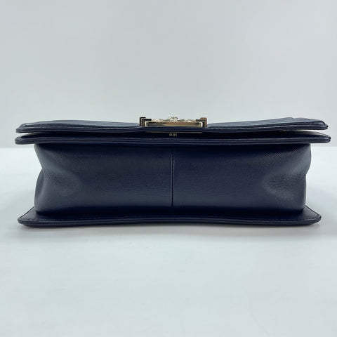 CHANEL Boy Chanel Medium Shoulder Bag Navy WS30339