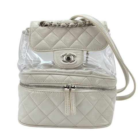 CHANEL Matelass Backpack  Daypack white WS30341