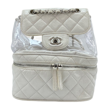 CHANEL Matelass Backpack  Daypack white WS30341