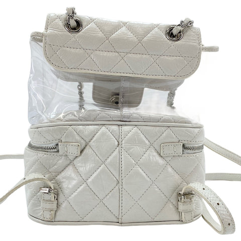 CHANEL Matelass Backpack  Daypack white WS30341