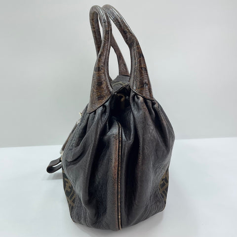 FENDI Zucca Tote Bag Brown WS30350