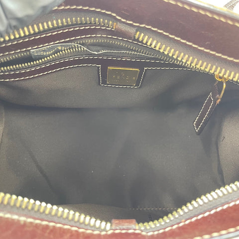 FENDI Zucchino Handbag Brown WS30351