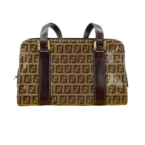 FENDI Zucchino Handbag Brown WS30351