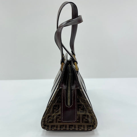 FENDI Zucchino Handbag Brown WS30351