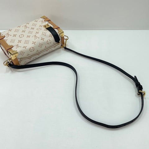 LOUIS VUITTON Side Trunk MM Shoulder Bag white WS30355