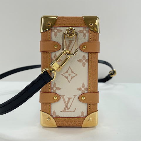 LOUIS VUITTON Side Trunk MM Shoulder Bag white WS30355