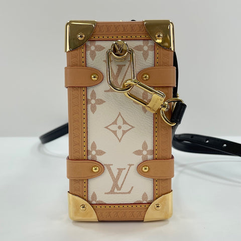 LOUIS VUITTON Side Trunk MM Shoulder Bag white WS30355