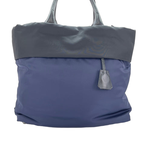 PRADA 2WAY Tote Bag Navy WS30359