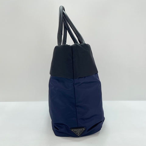 PRADA 2WAY Tote Bag Navy WS30359