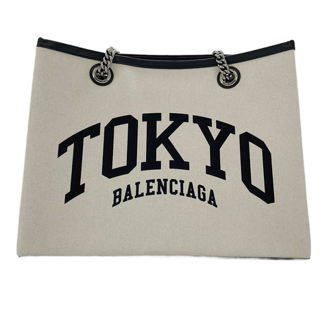 BALENCIAGA Ginza Limited Edition CITES DUTY FREE Tote Bag white WS30361