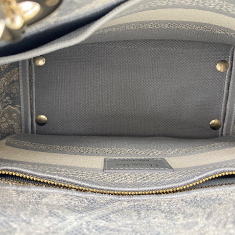 Christian Dior Lady Delight Medium 2WAY Handbag gray WS30364