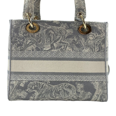 Christian Dior Lady Delight Medium 2WAY Handbag gray WS30364