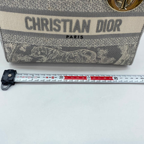 Christian Dior Lady Delight Medium 2WAY Handbag gray WS30364