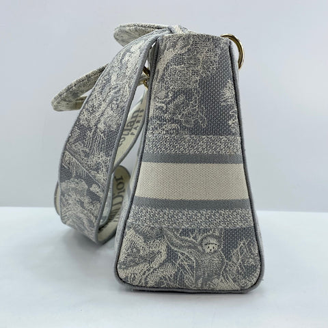 Christian Dior Lady Delight Medium 2WAY Handbag gray WS30364