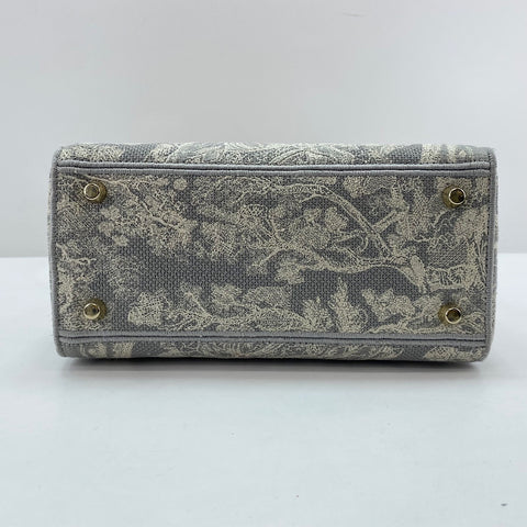 Christian Dior Lady Delight Medium 2WAY Handbag gray WS30364