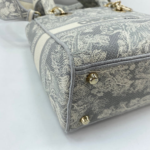 Christian Dior Lady Delight Medium 2WAY Handbag gray WS30364