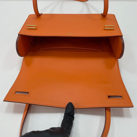 HERMES Cracket Shoulder Bag Orange WS30365
