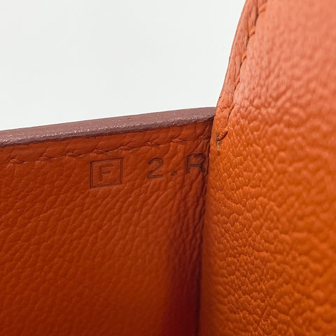 HERMES Cracket Shoulder Bag Orange WS30365