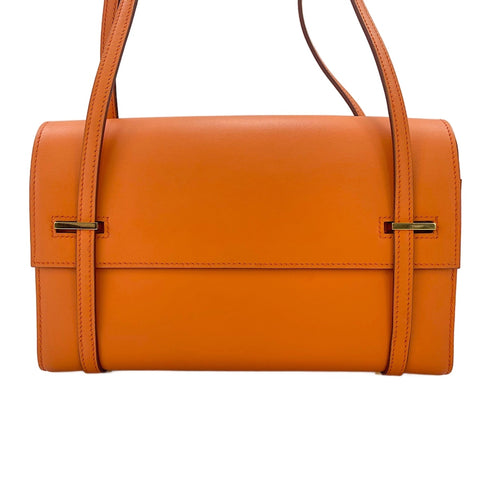 HERMES Cracket Shoulder Bag Orange WS30365