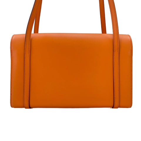 HERMES Cracket Shoulder Bag Orange WS30365