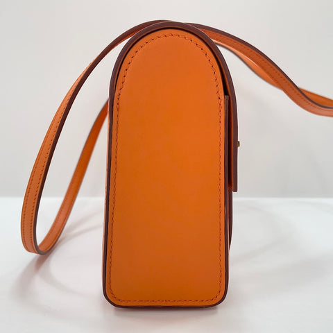 HERMES Cracket Shoulder Bag Orange WS30365