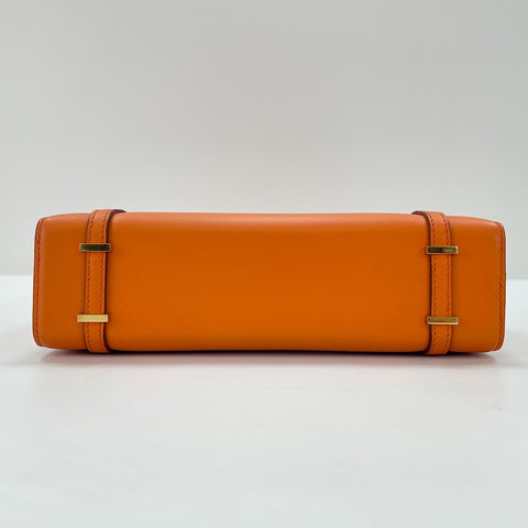 HERMES Cracket Shoulder Bag Orange WS30365