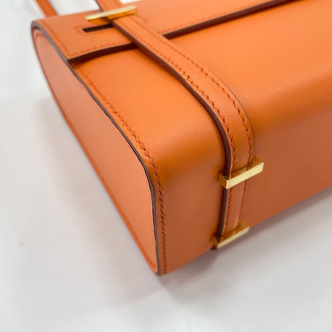 HERMES Cracket Shoulder Bag Orange WS30365