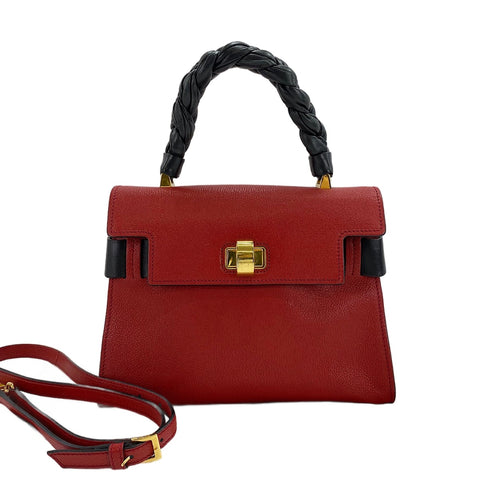 Miu Miu Madras Click 2WAY Handbag Red WS30371