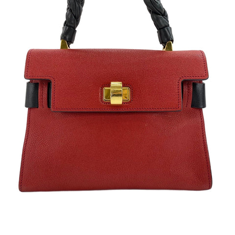 Miu Miu Madras Click 2WAY Handbag Red WS30371