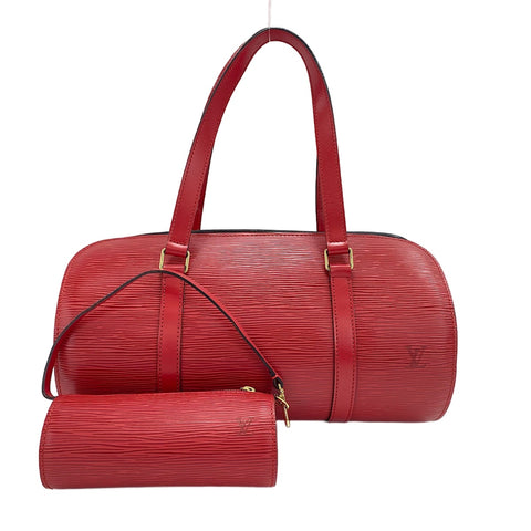 LOUIS VUITTON Souflo Handbag Red WS30377