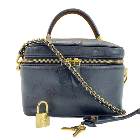 LOUIS VUITTON Monogram Ink Vanity PM Handbag black WS30379