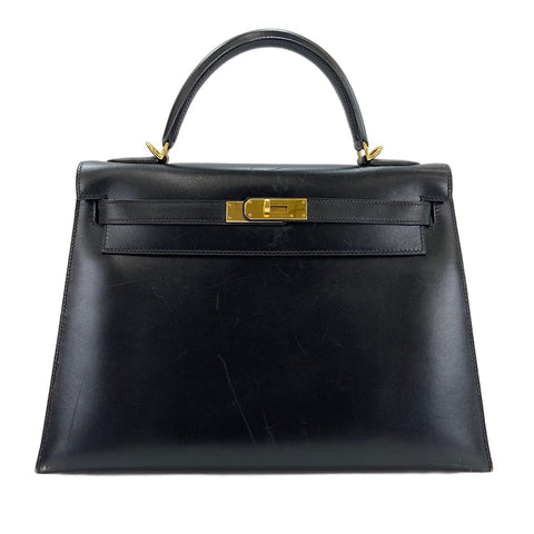 HERMES Kelly 32 Handbag black WS30381