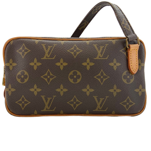 LOUIS VUITTON Pochette Marly Bandoulire Shoulder Bag Brown WS30386
