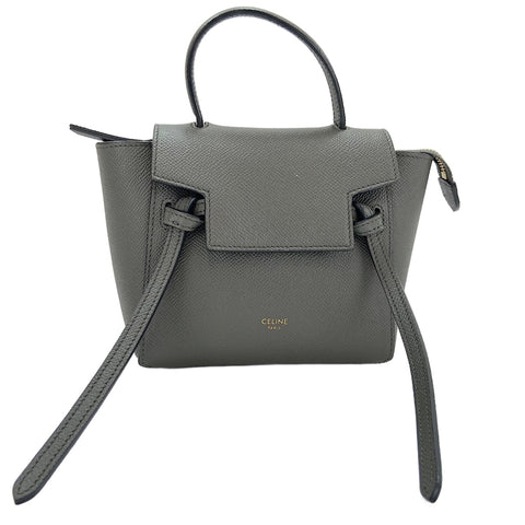 CELINE Belt bag Pico 2WAY Handbag gray WS30392