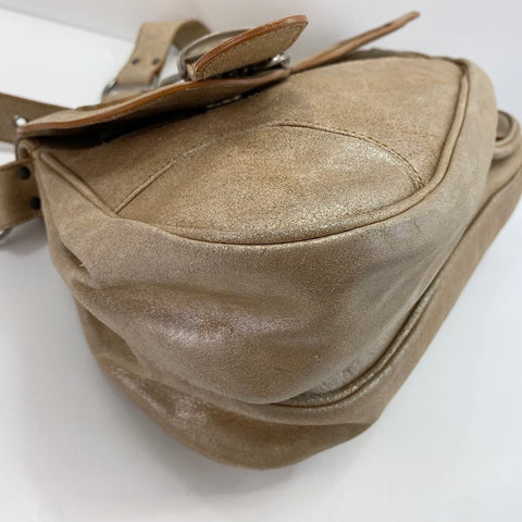 Christian Dior Gaucho Shoulder Bag gold WS30396