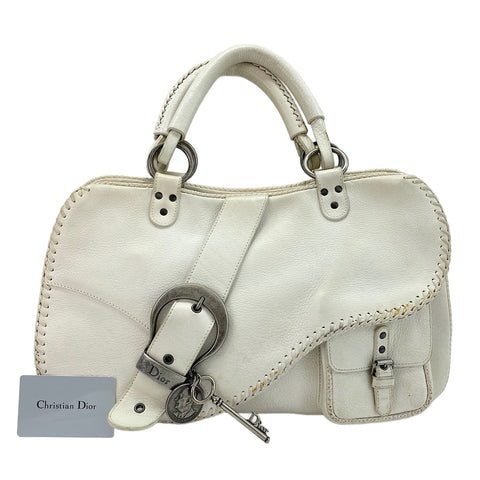 Christian Dior Gaucho Handbag white WS30397