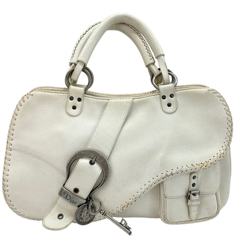 Christian Dior Gaucho Handbag white WS30397